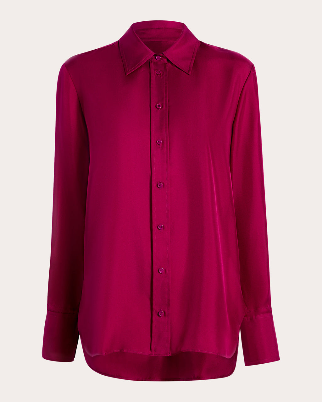 Silk Twill Slim Blouse