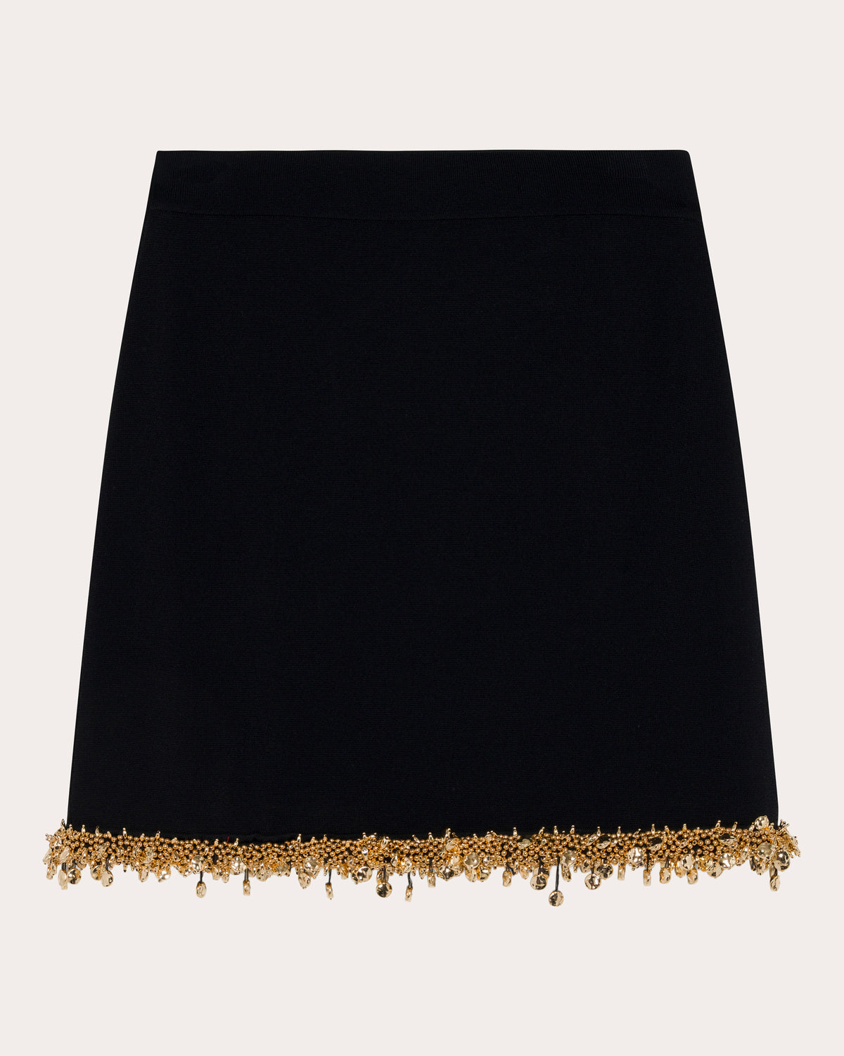 Wendy Beaded Compact Knit Mini Skirt