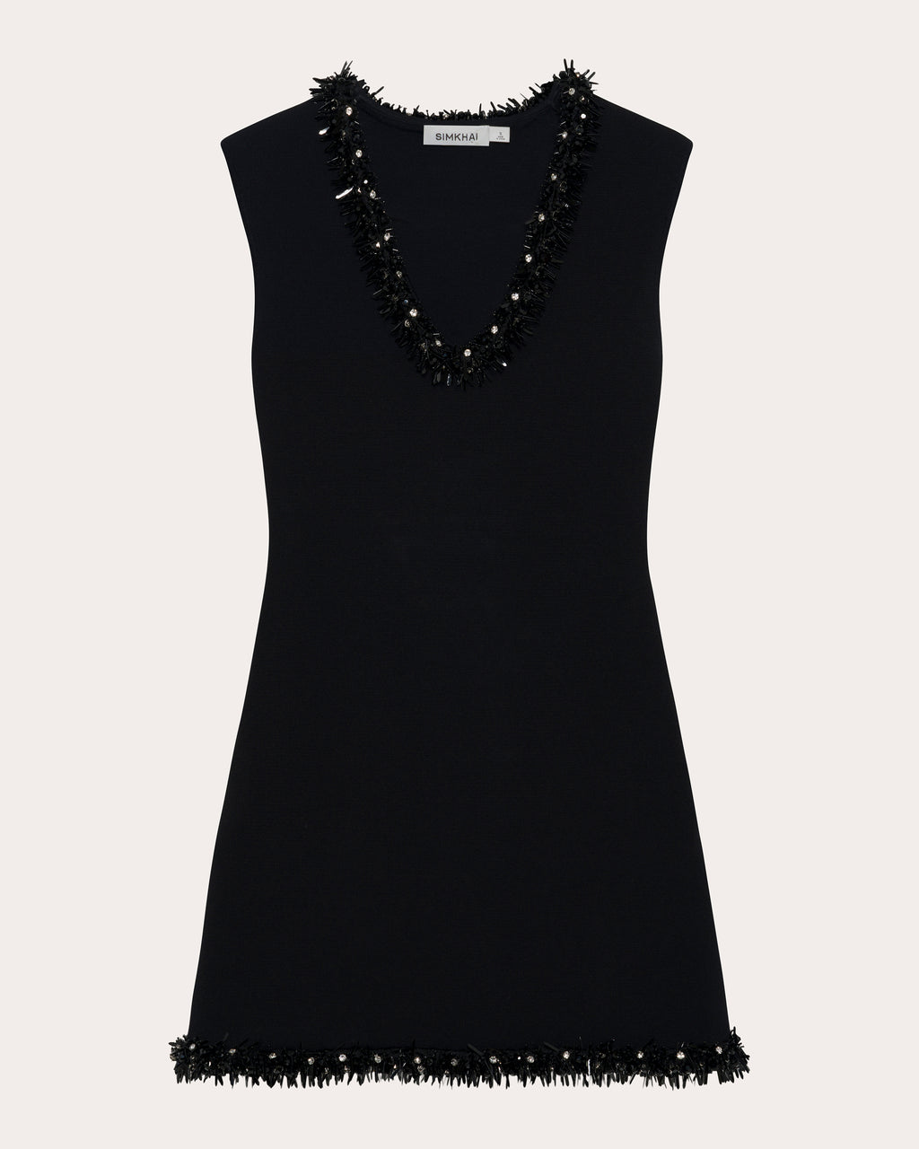 Suki Beaded Compact Knit Mini Dress