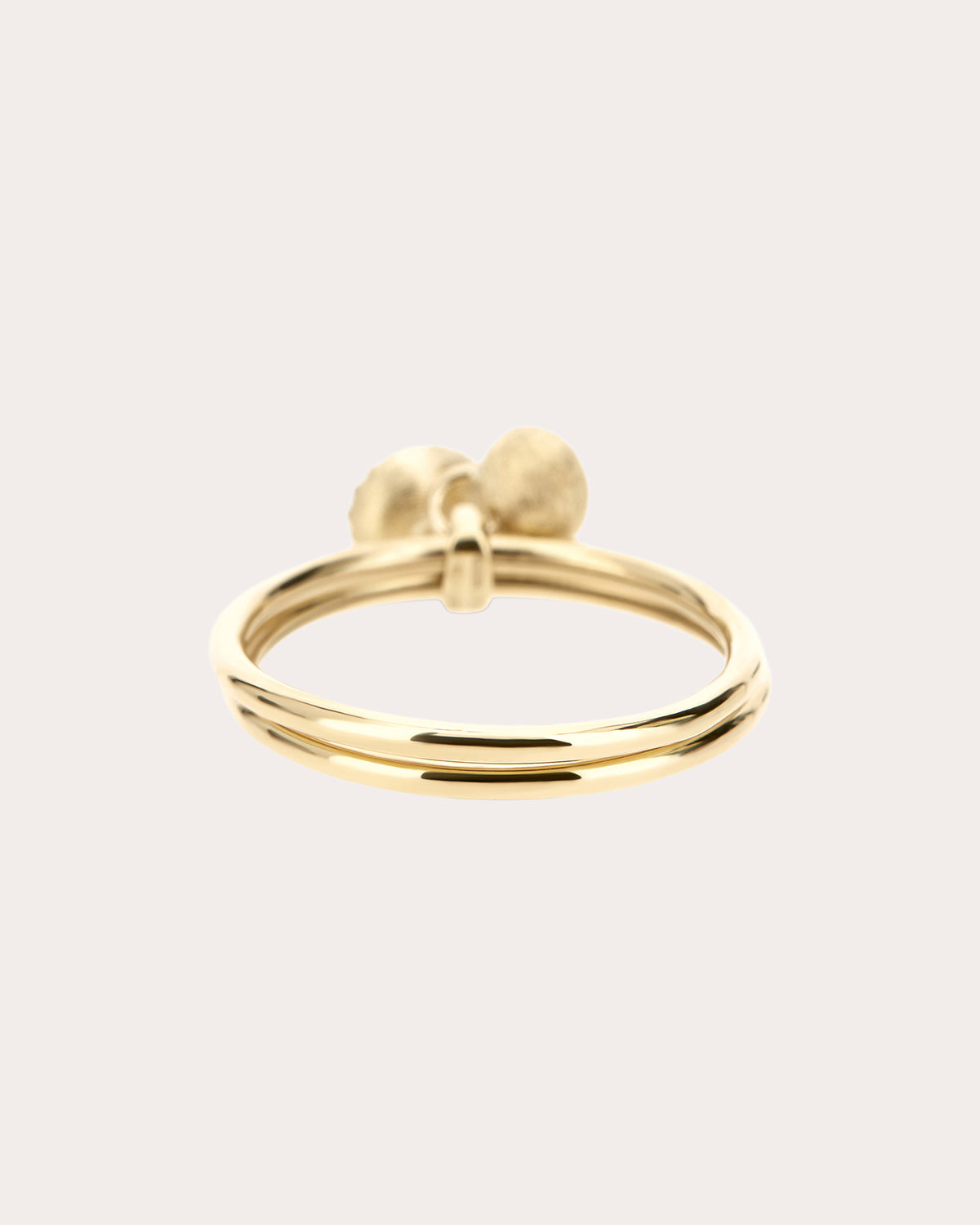 Diamond Halo Boule Double-Band Sway Ring