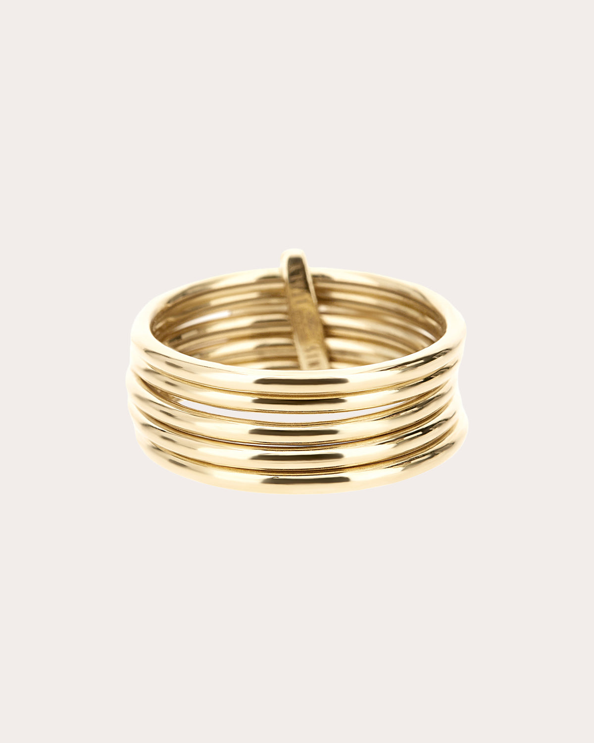 Diamond Halo Boule Five-Band Sway Ring