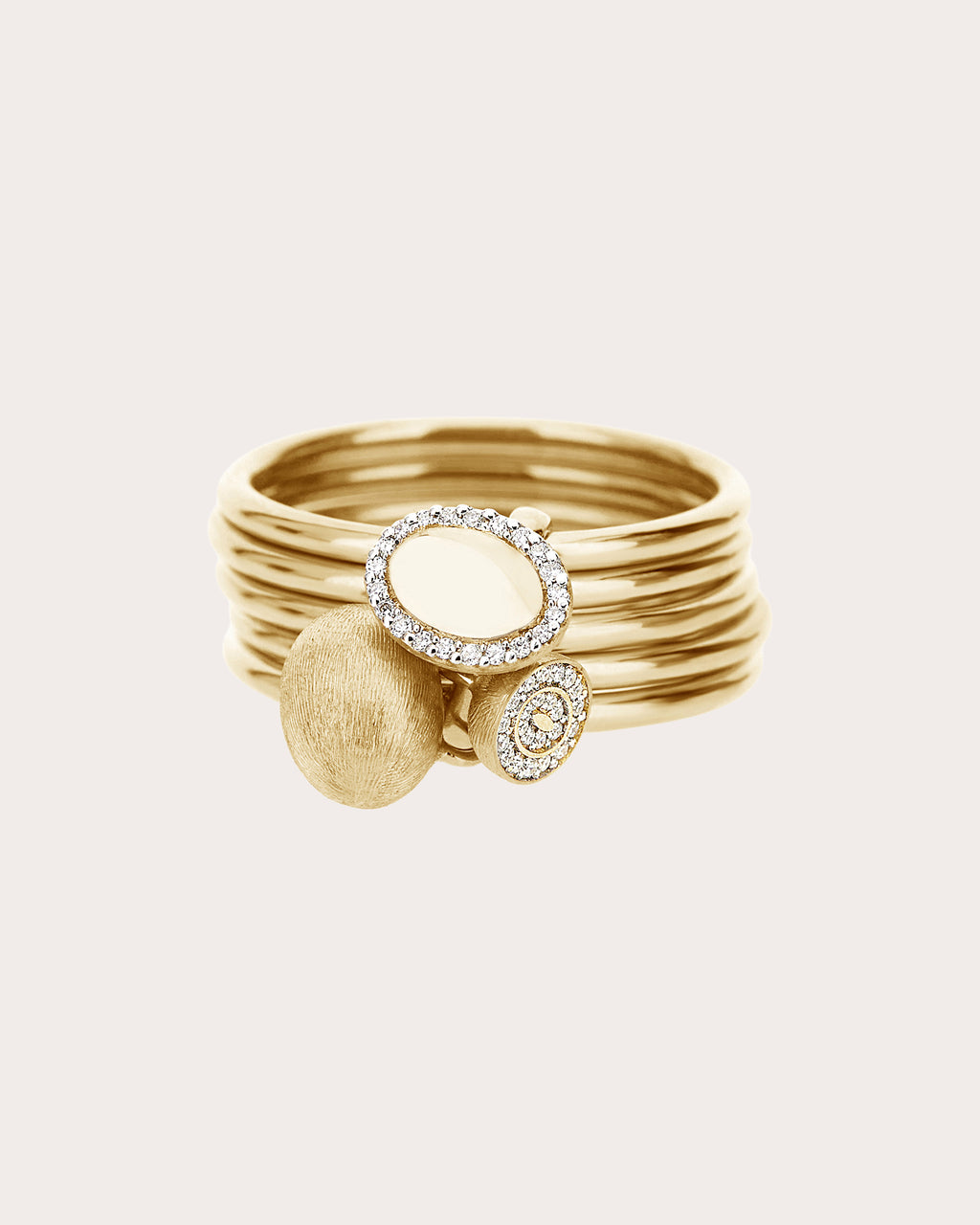 Diamond Triple Boule Sway Ring