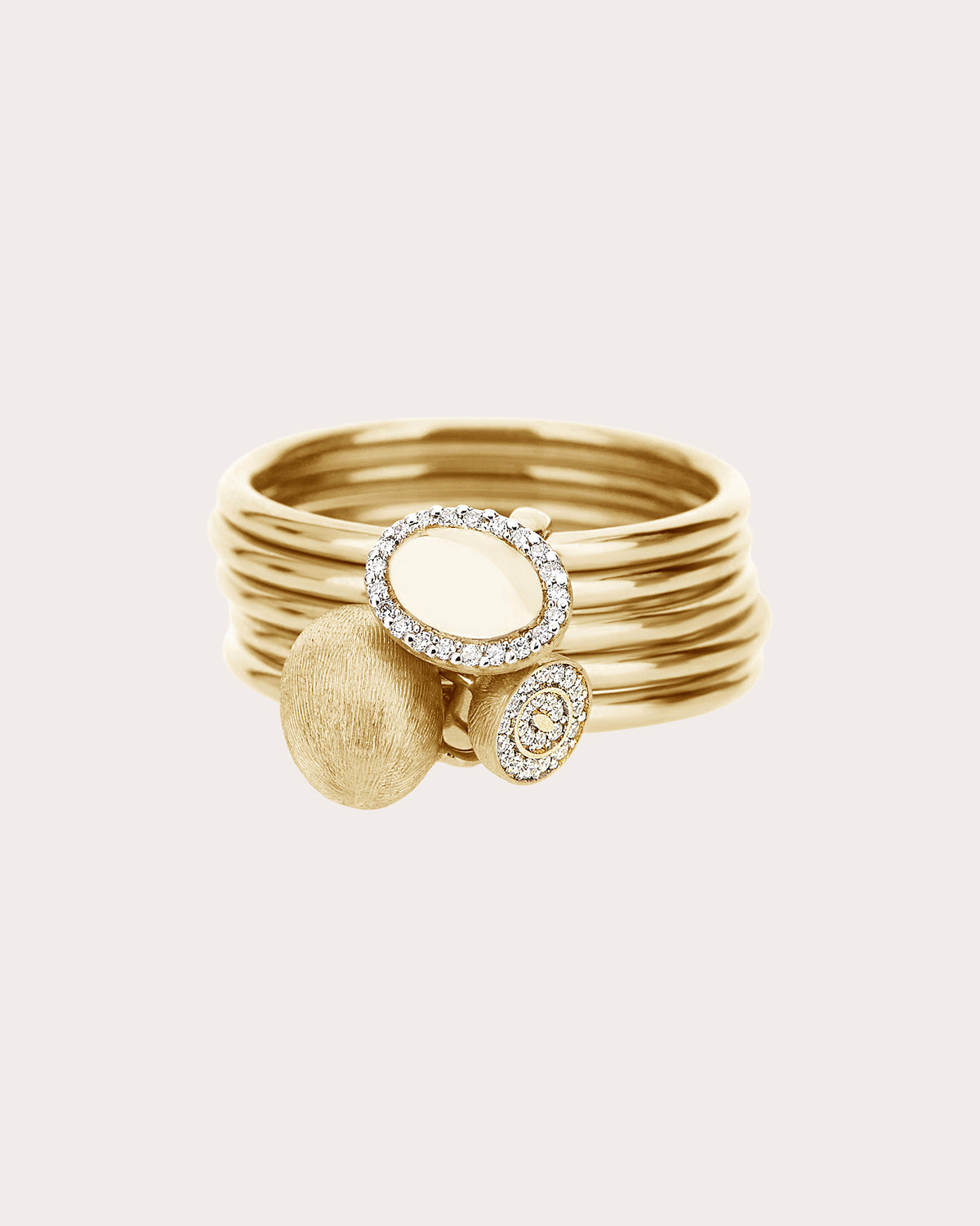 Diamond Triple Boule Sway Ring