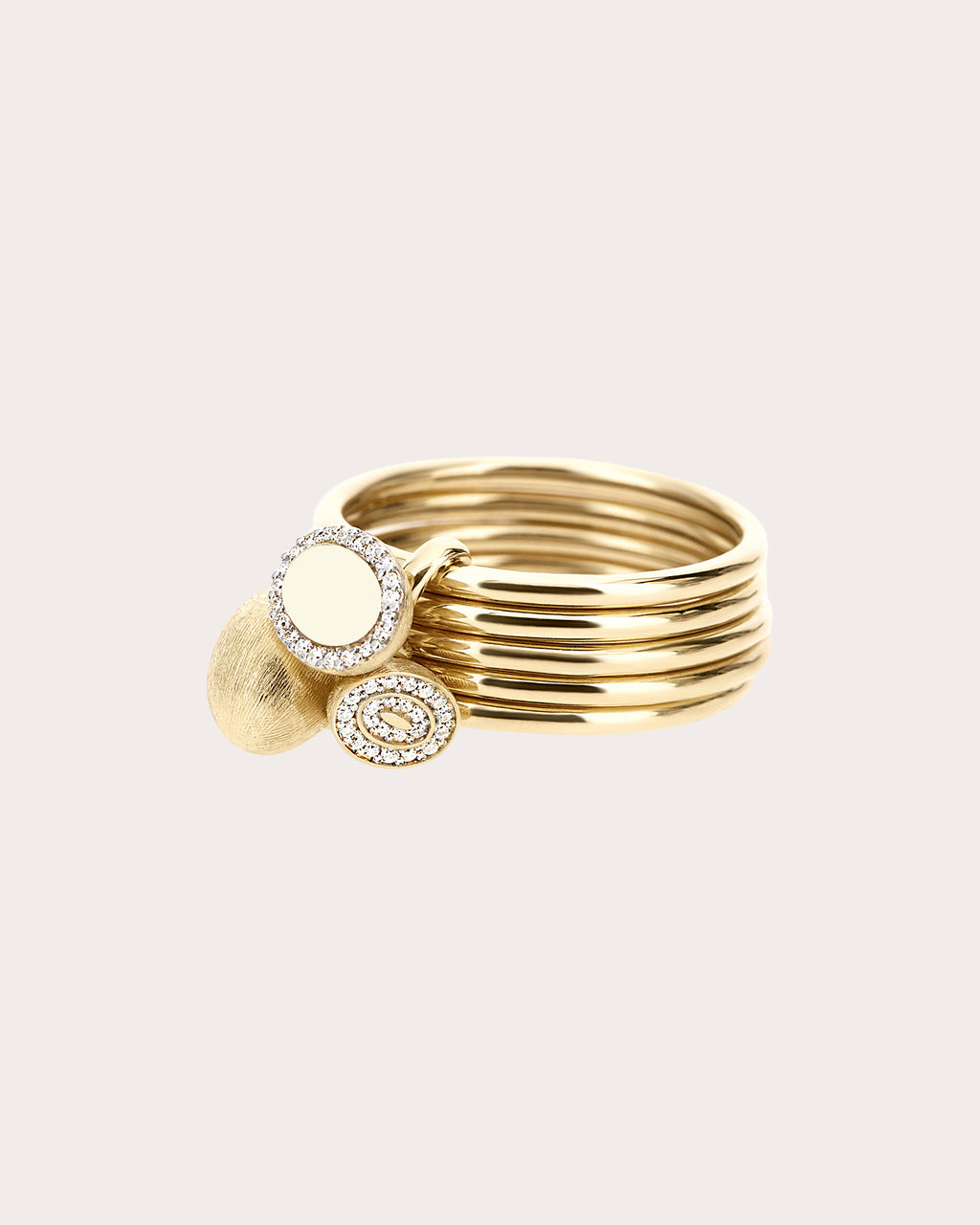 Diamond Triple Boule Sway Ring