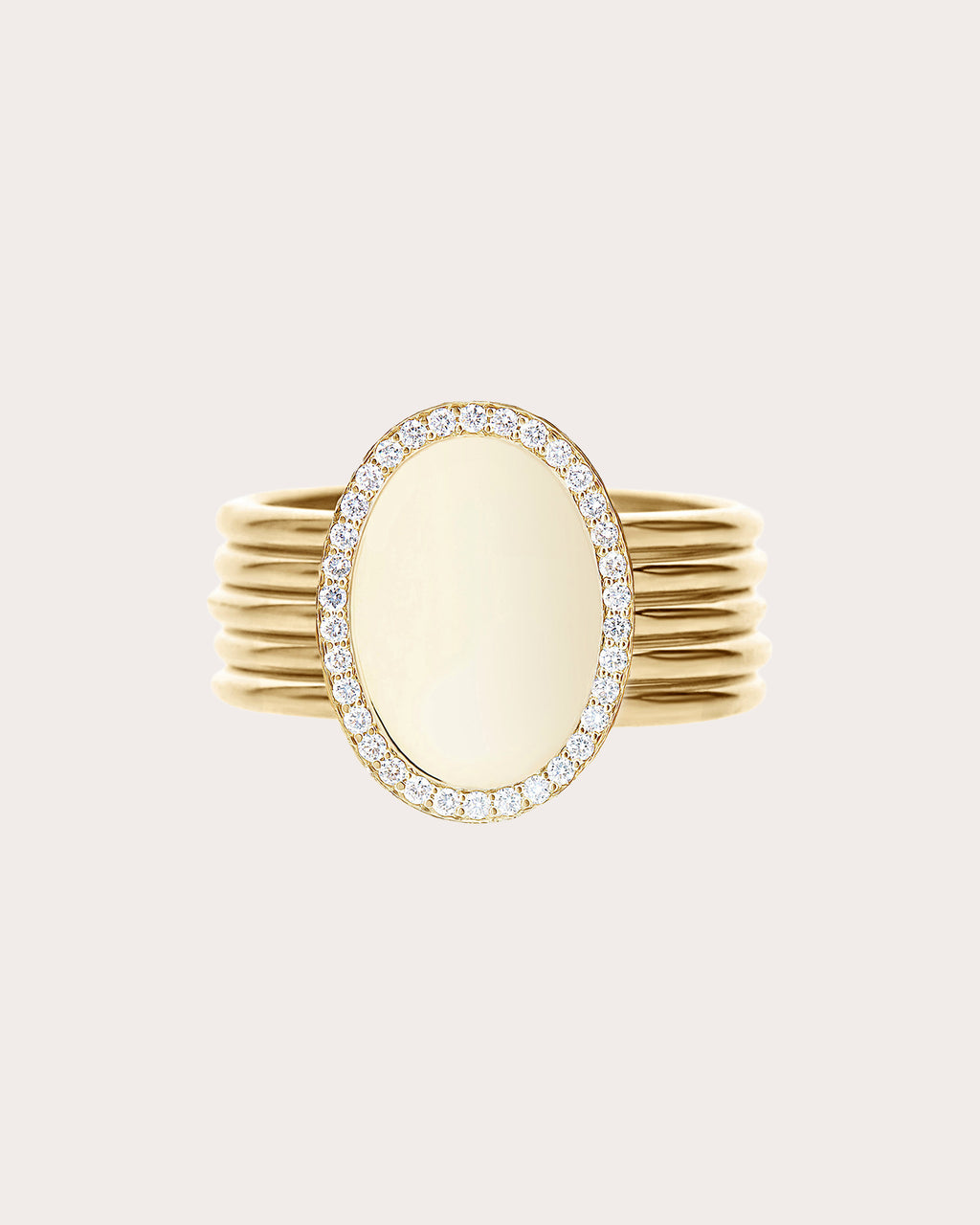 Diamond Halo Small Five-Band Sway Ring