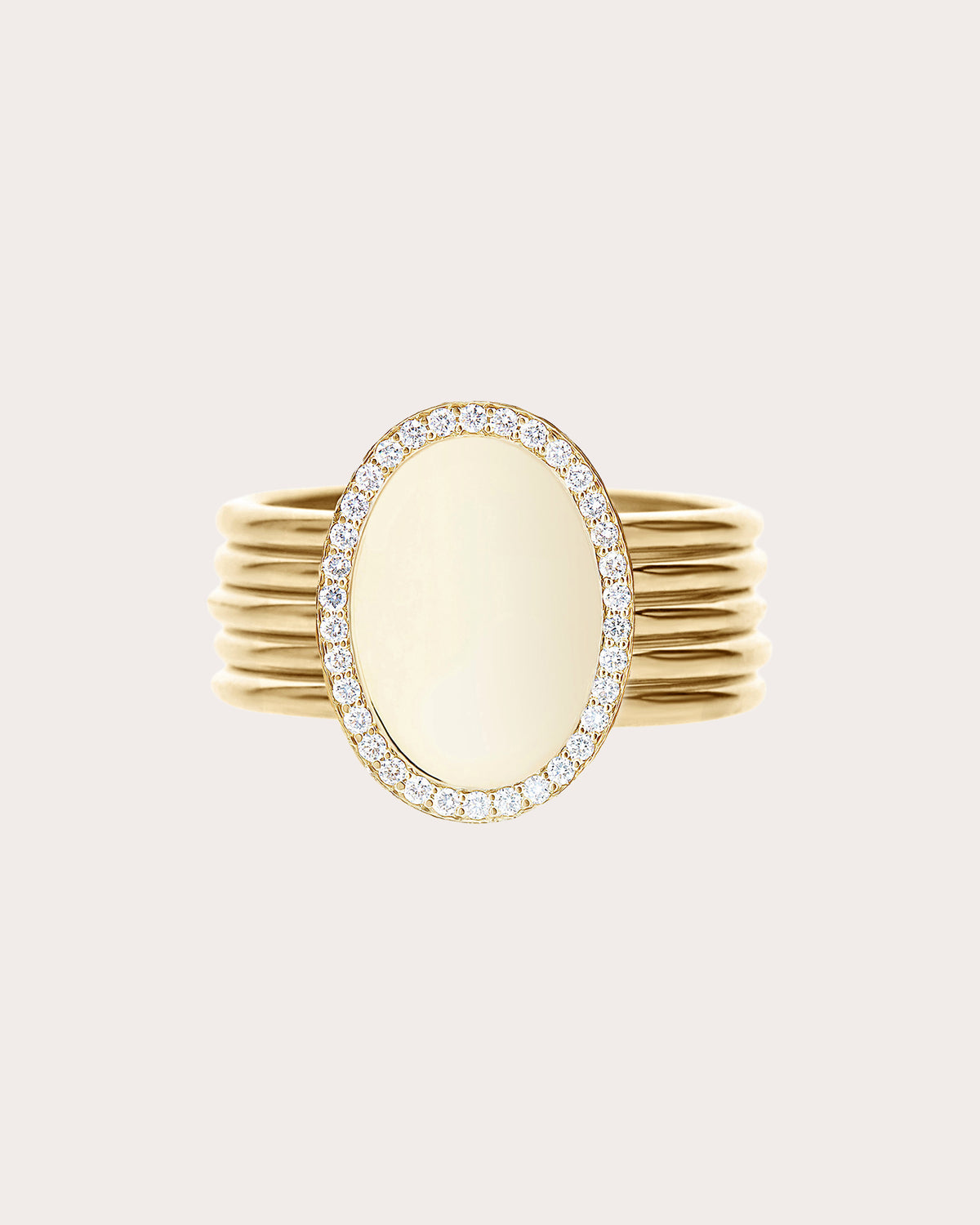 Diamond Halo Small Five-Band Sway Ring