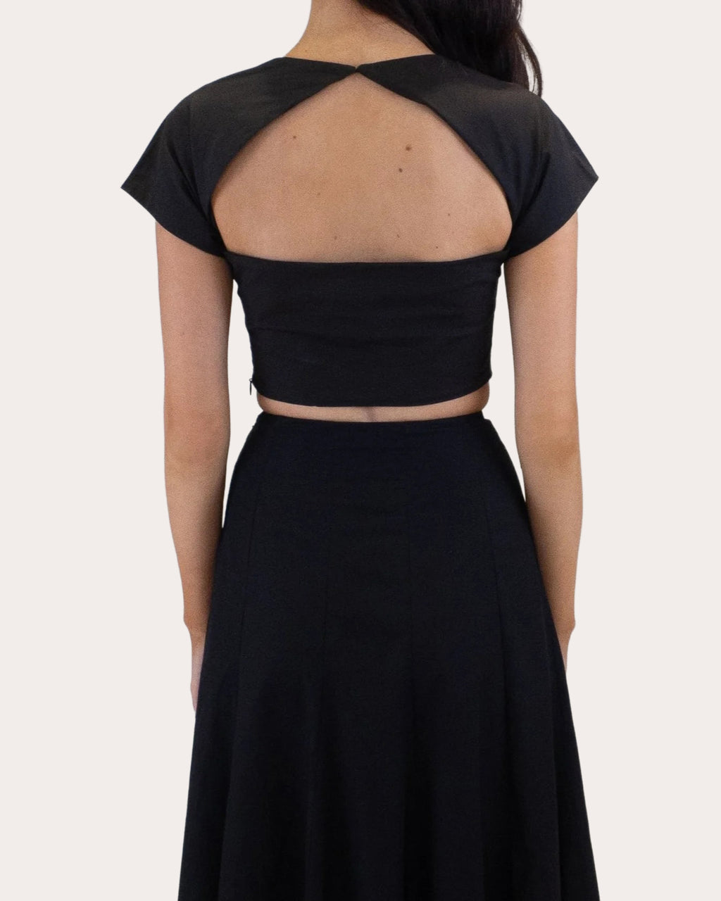 Aura Poplin Cutout Crop Top