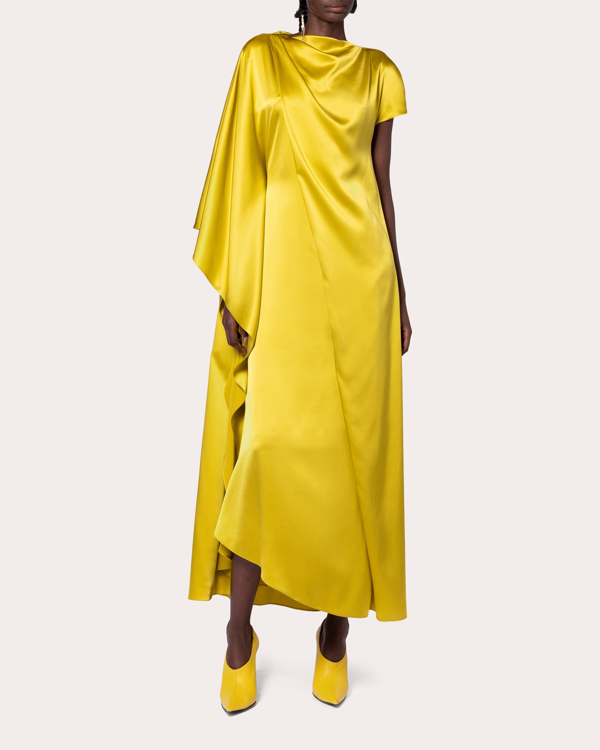 yellow silk midi dress yellow silk dress Elery Light Yellow Midi Dress