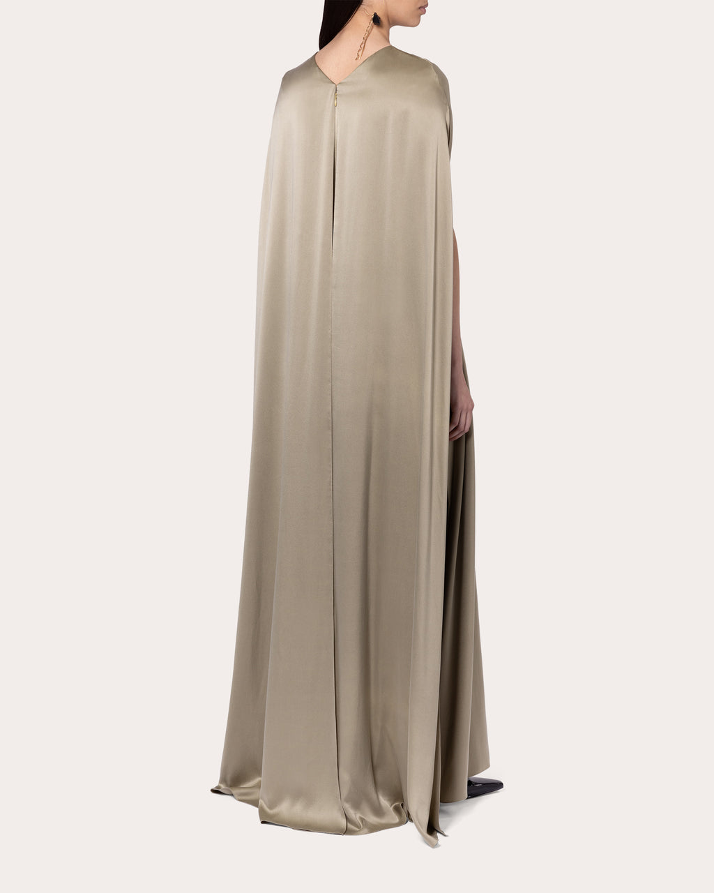 Fyeris Silk Cape Maxi Dress
