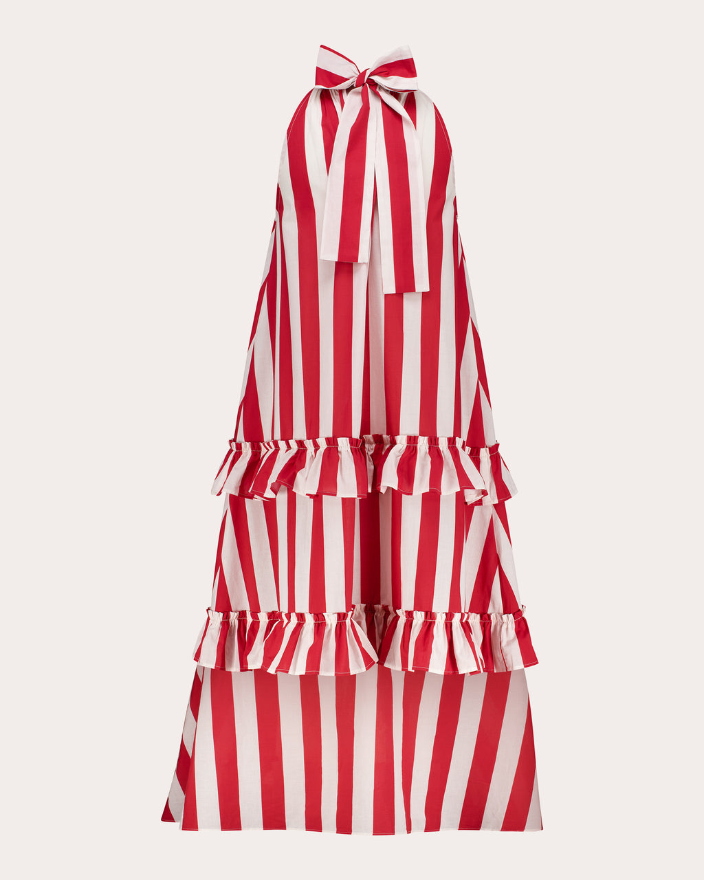 Adriana Stripe Cotton Tiered Maxi Dress