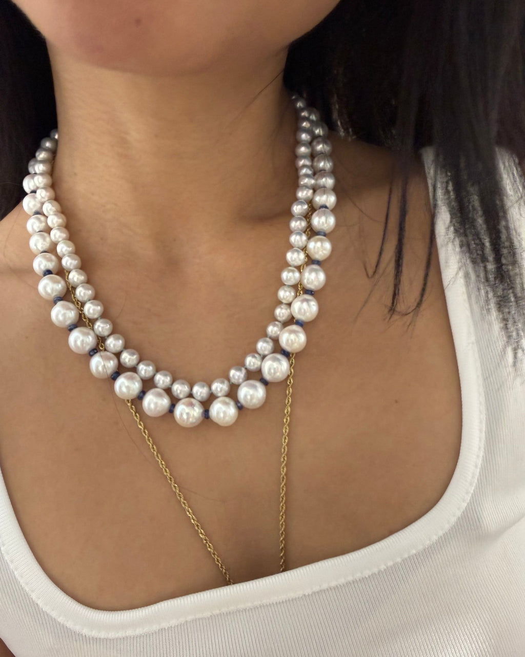 Blue Akoya Pearl Essentials Necklace