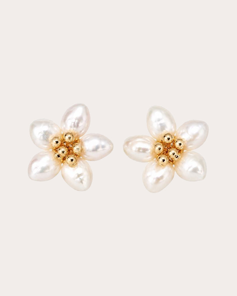 Freshwater Pearl Aloha Stud Earrings