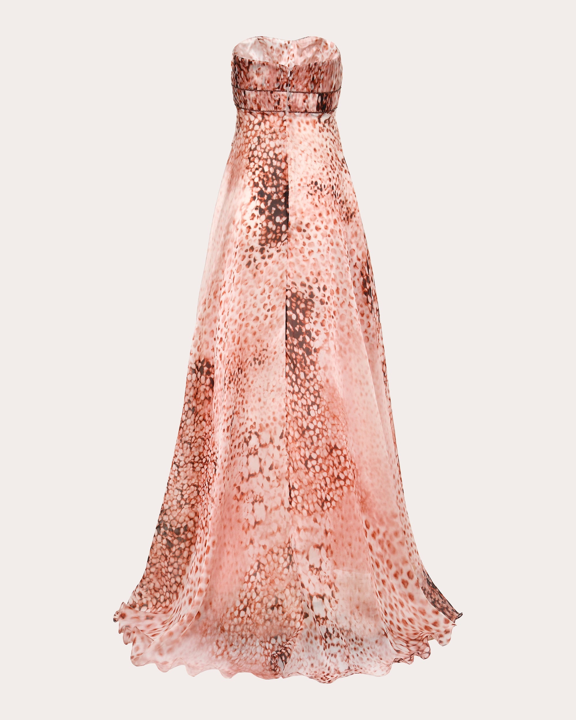 Francesca Miranda Women's Amapola Printed Silk Empire-Waist Gown in Pink Size US 8