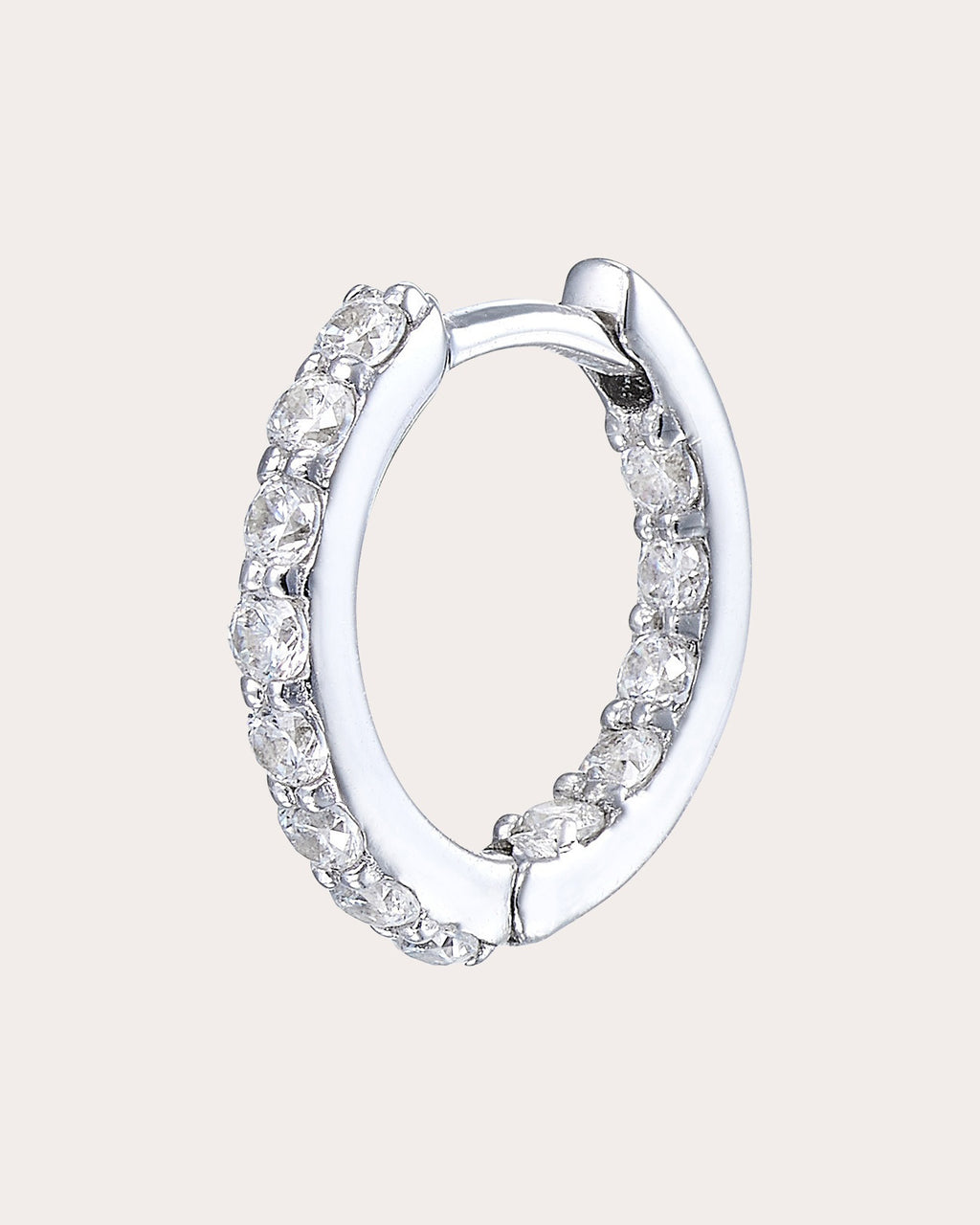 Diamond Asscher Hoop Earrings