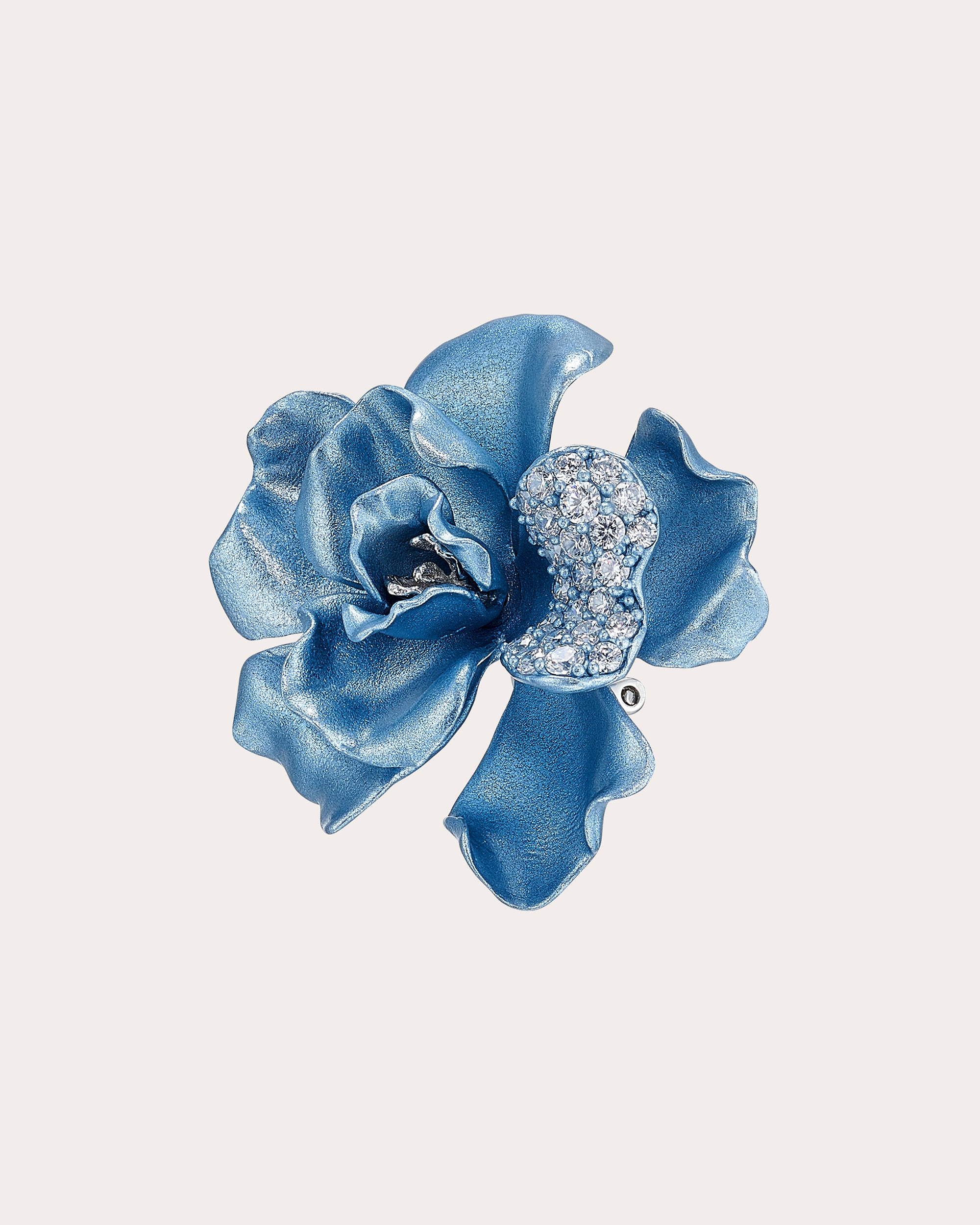 Aqua Camelia Stud Earrings