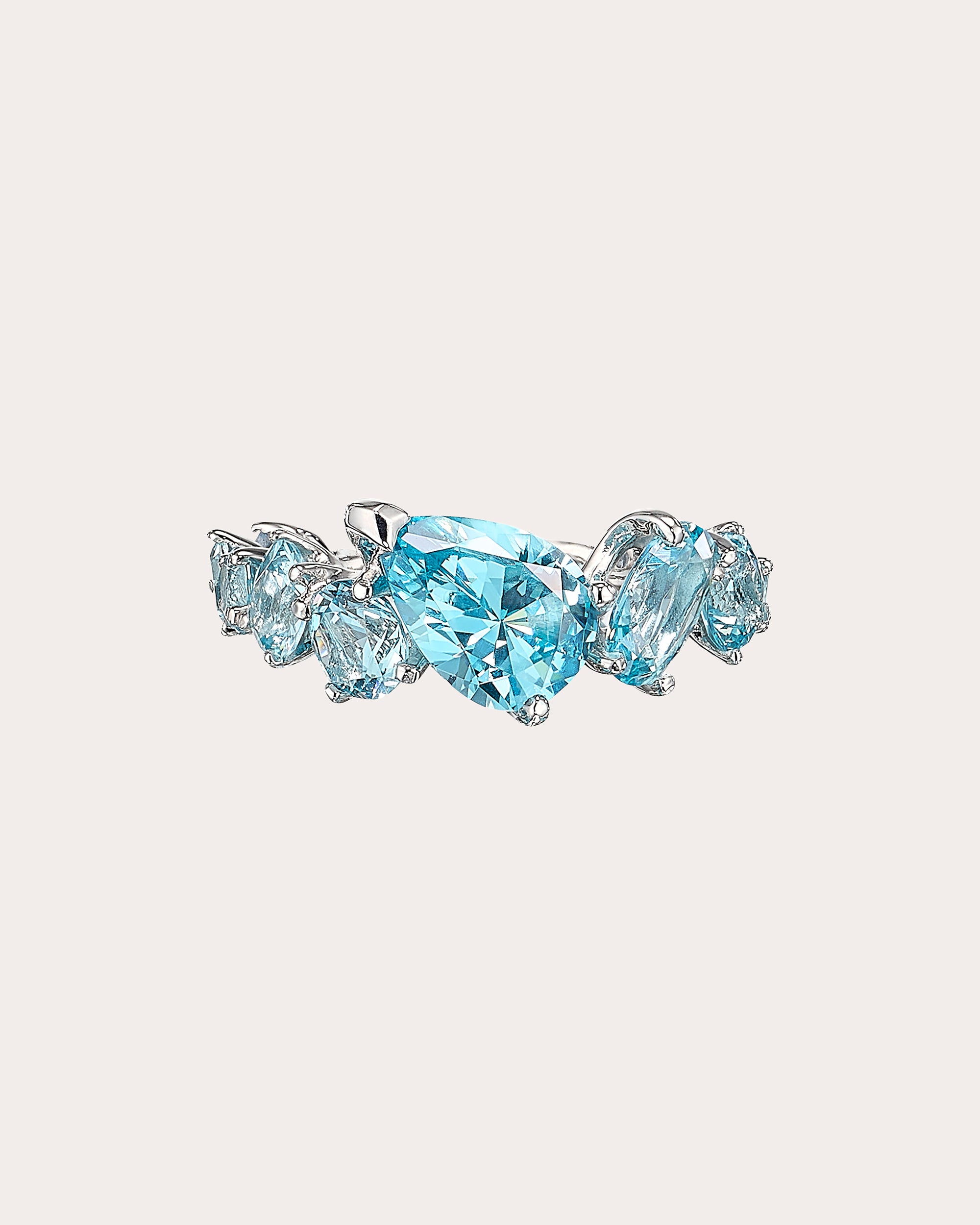 Baby Blue Nova Starburst Ring