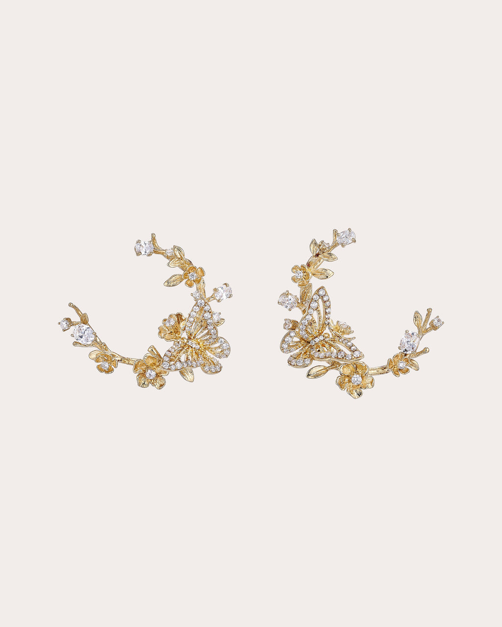 Diamond Orchard Garland Hoop Earrings