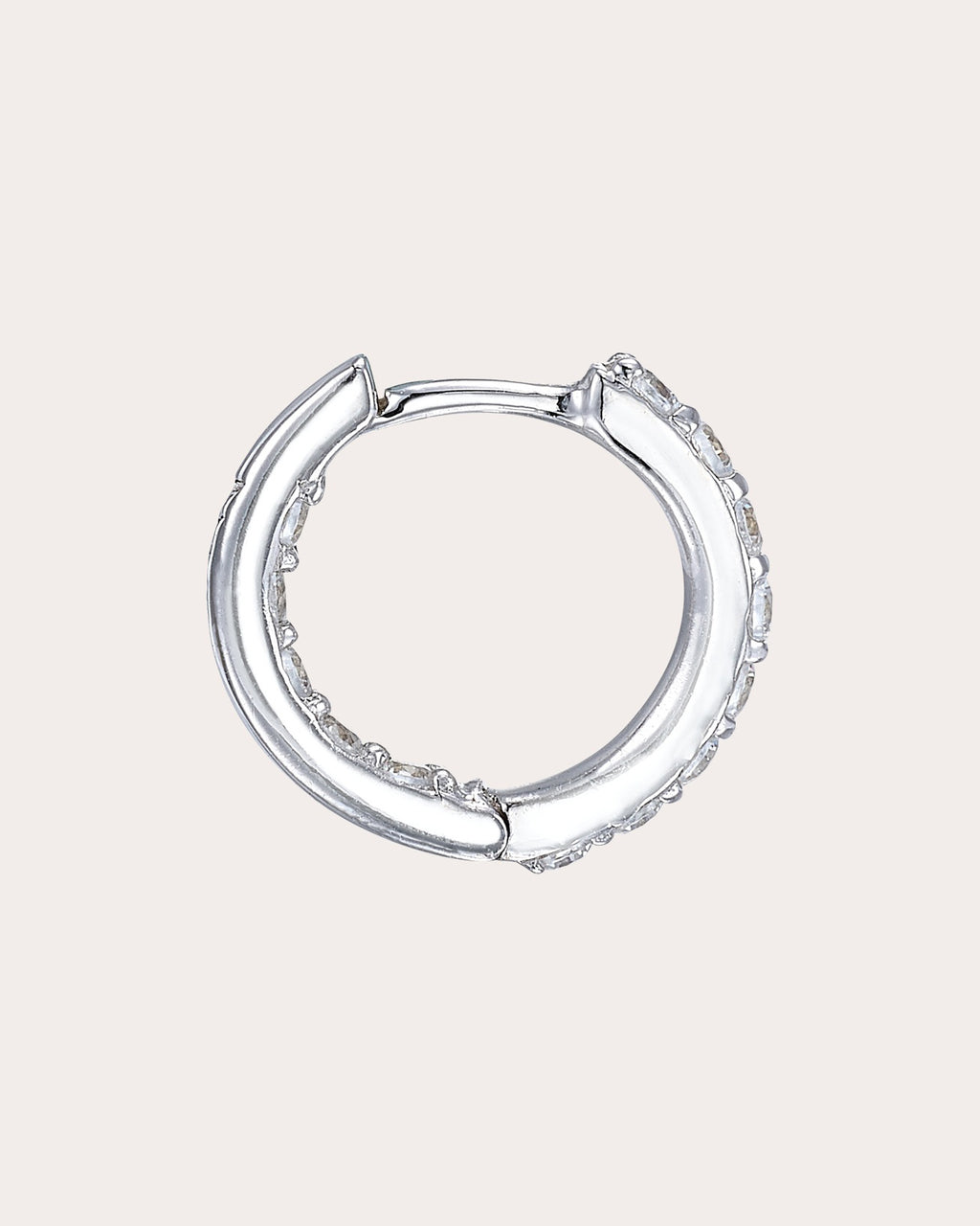 Diamond Large Heart Hoop Earrings