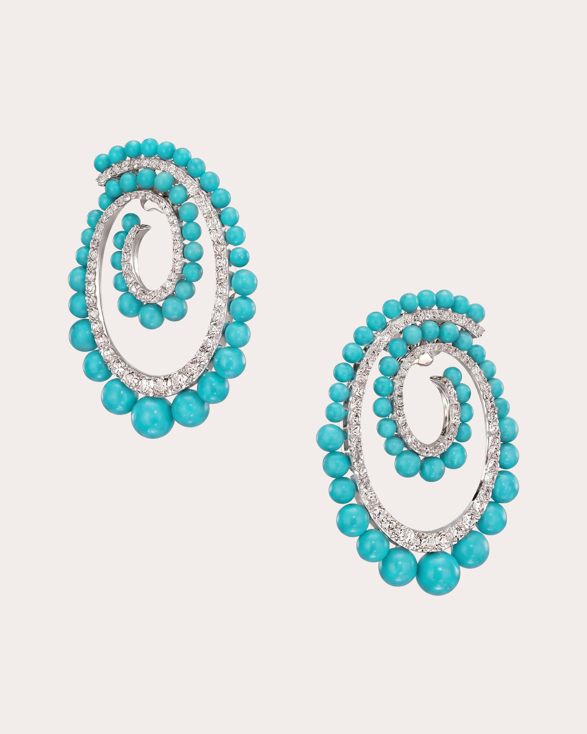 Turquoise Petite Vortex Drop Earrings