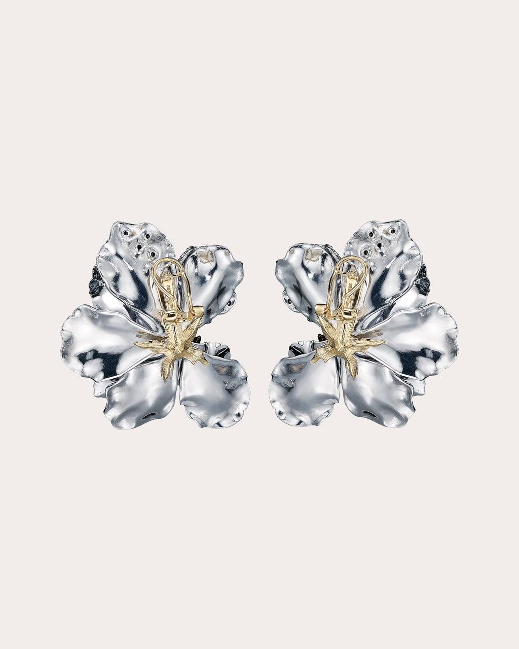 Blue Opal & Diamond Roi de la Lune Earrings