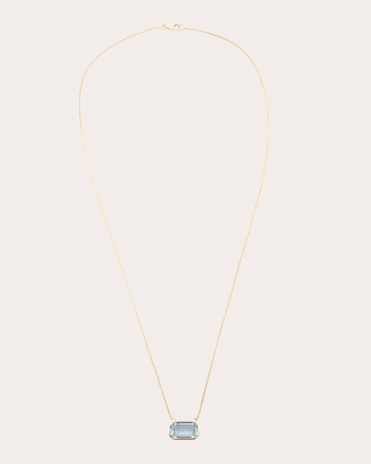 Aquamarine Nouveau Pendant Necklace