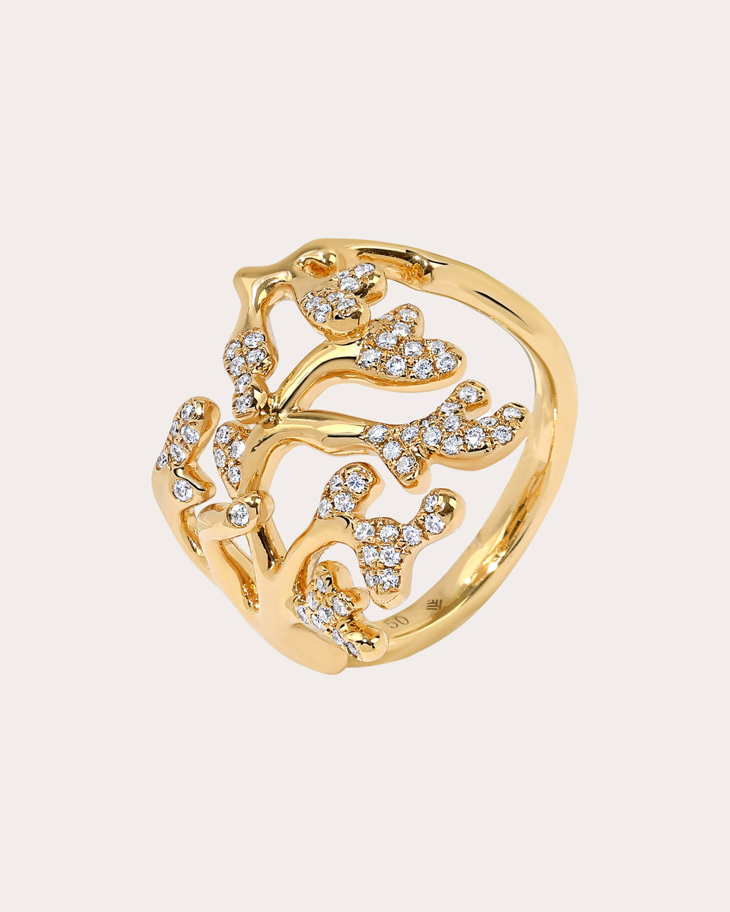 Arcadia Atoll 18K Gold Diamond Pavé Ring