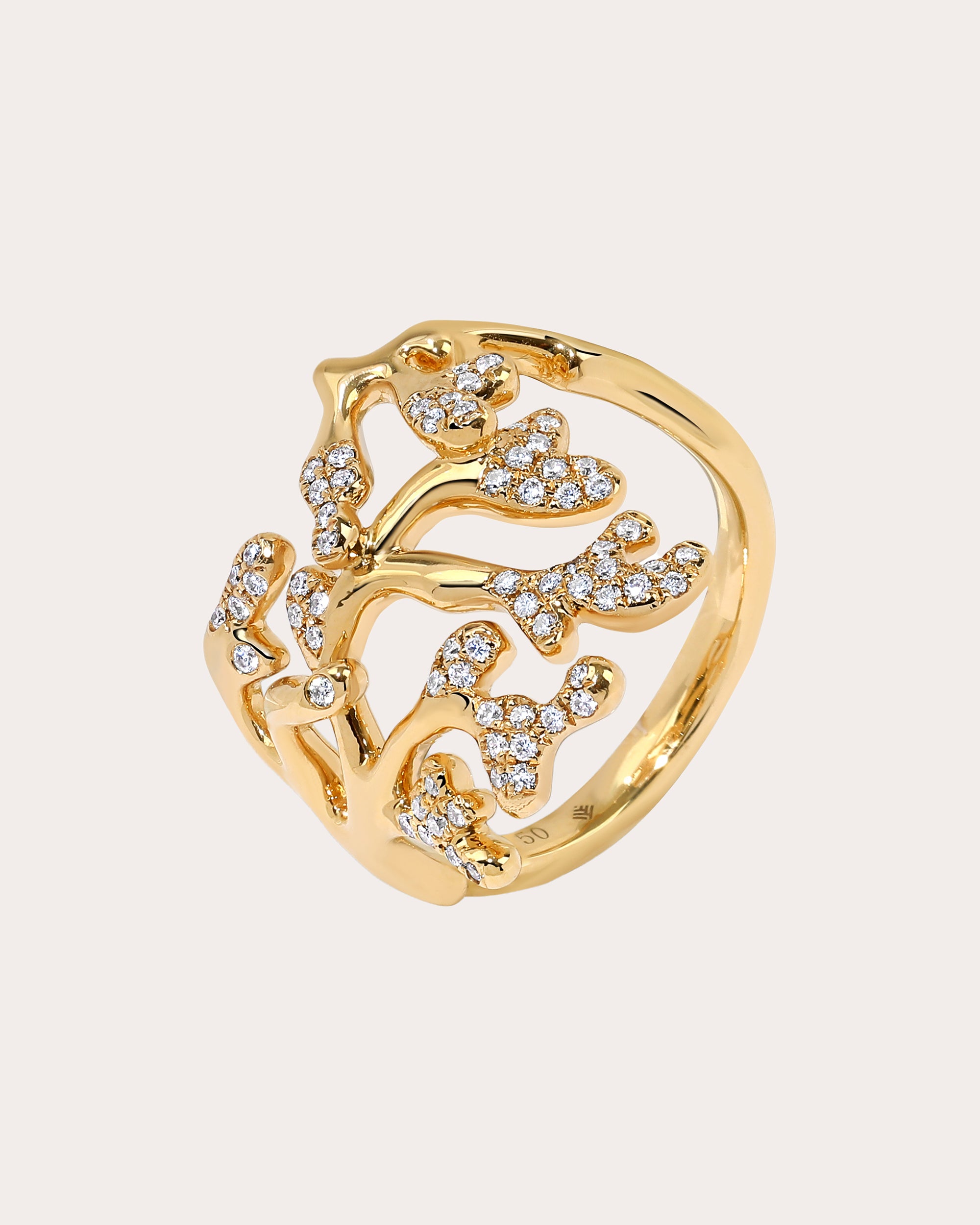 Arcadia Atoll 18K Gold Diamond Pavé Ring