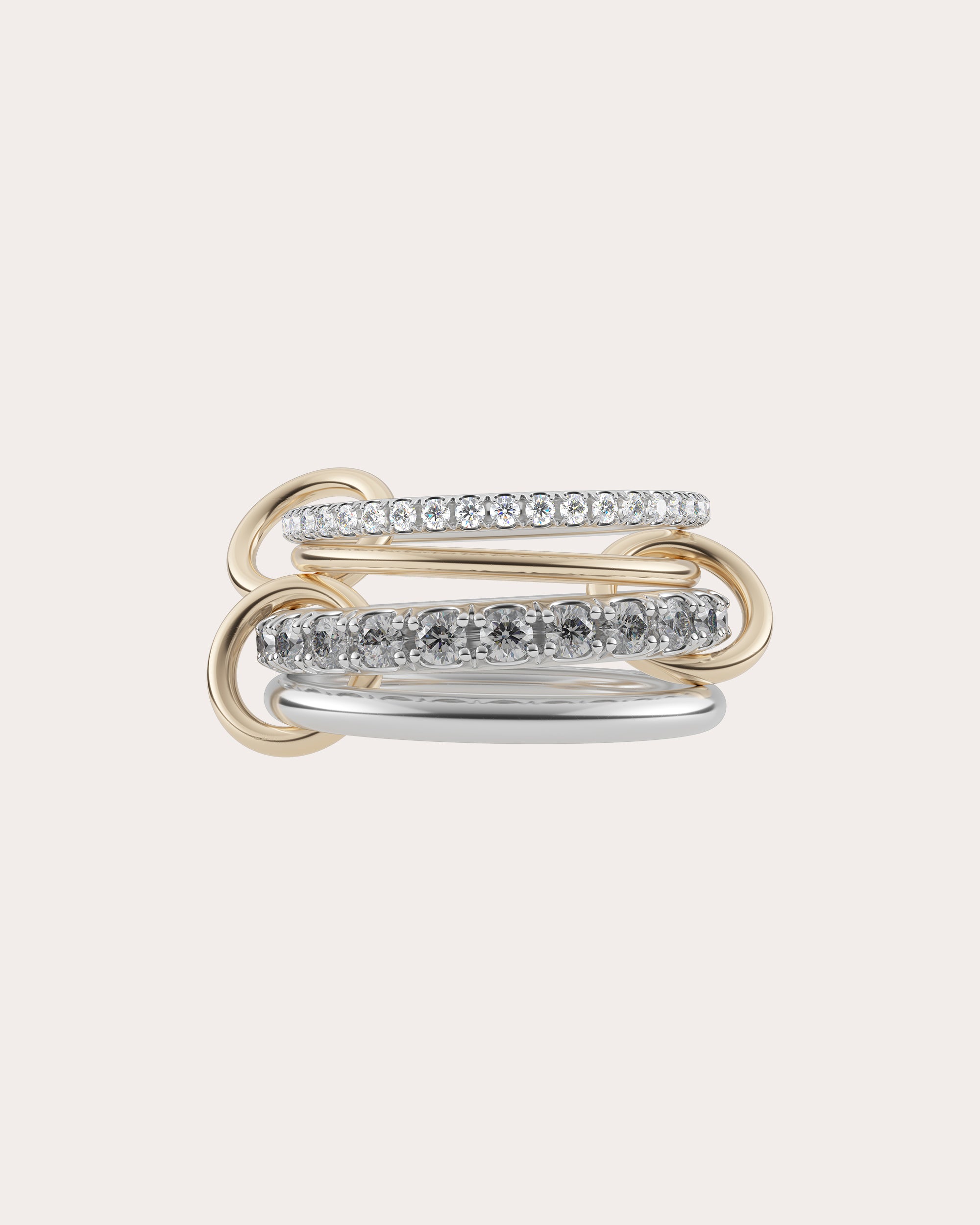 Diamond & 18k Gold Two-Tone Arla Ring | Olivela