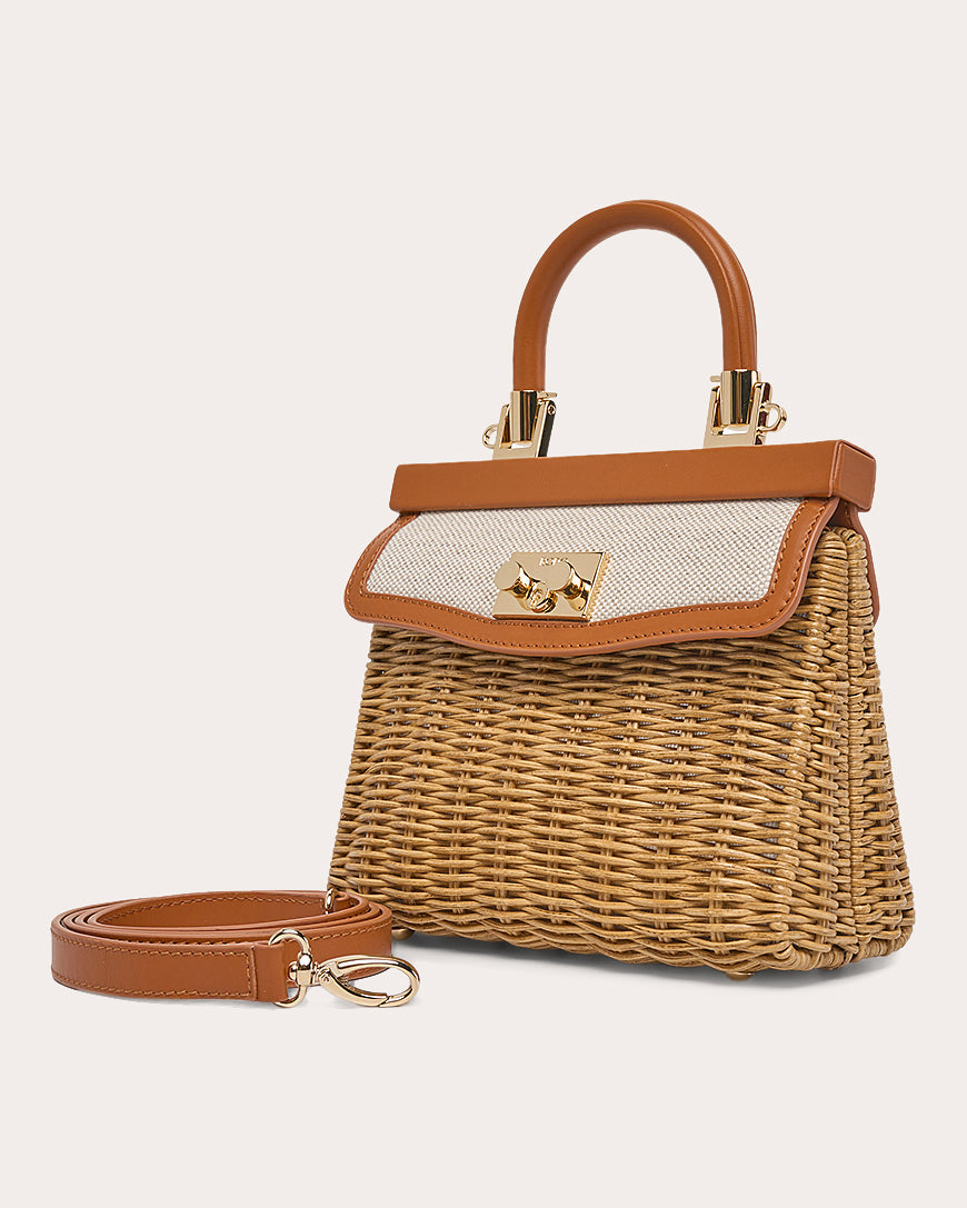 Paris Wicker Mini Handbag