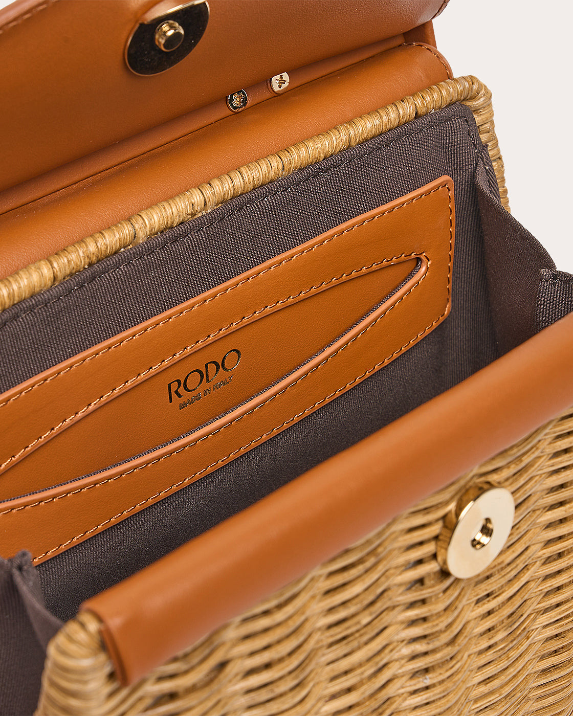 Paris Wicker Mini Handbag