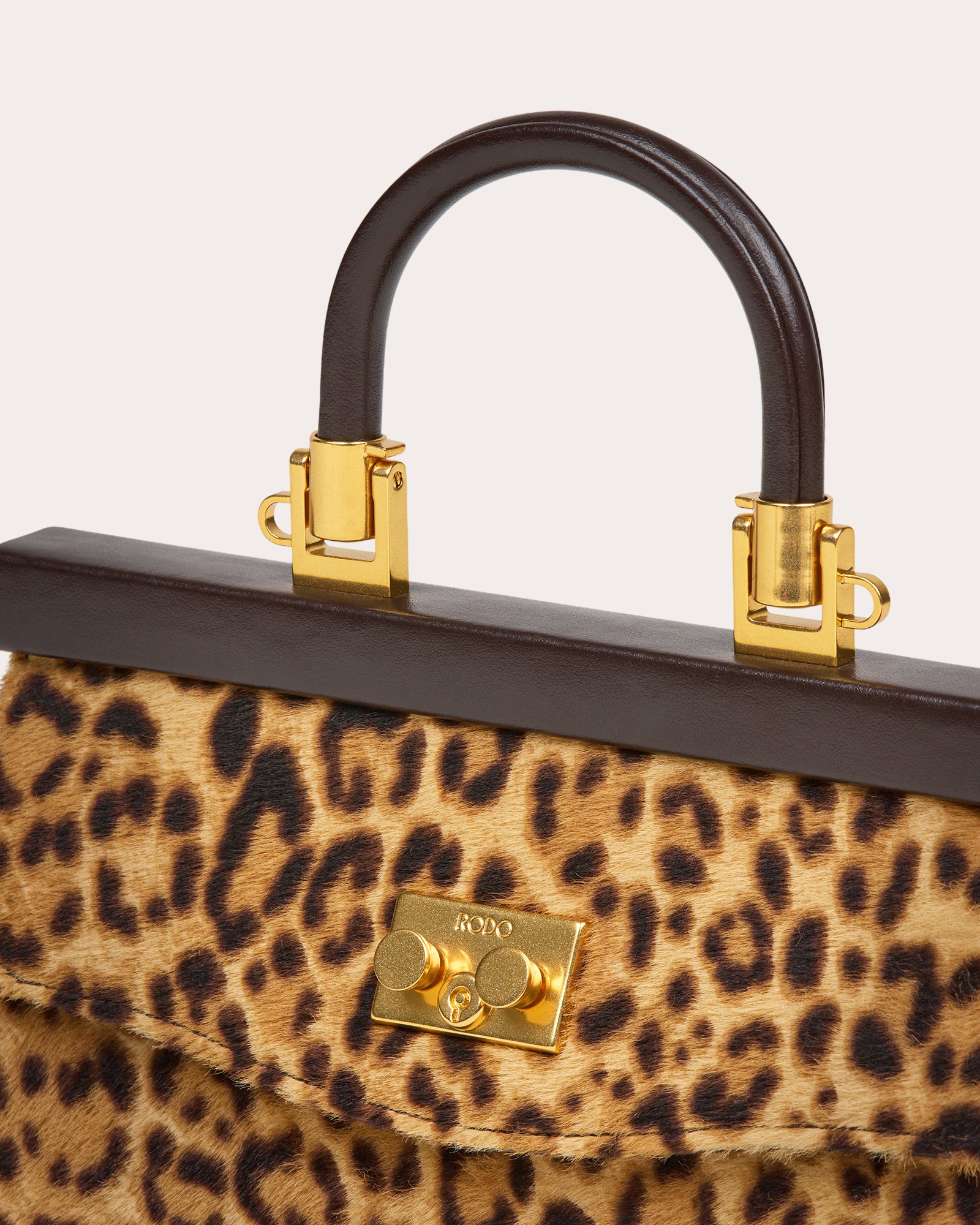 Small Paris Leopard Calf Hair Handbag