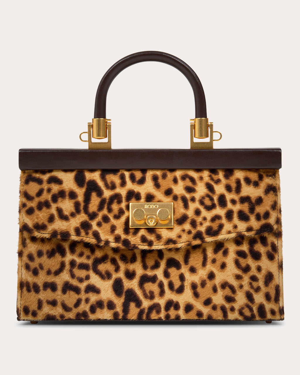 Small Paris Leopard Calf Hair Handbag