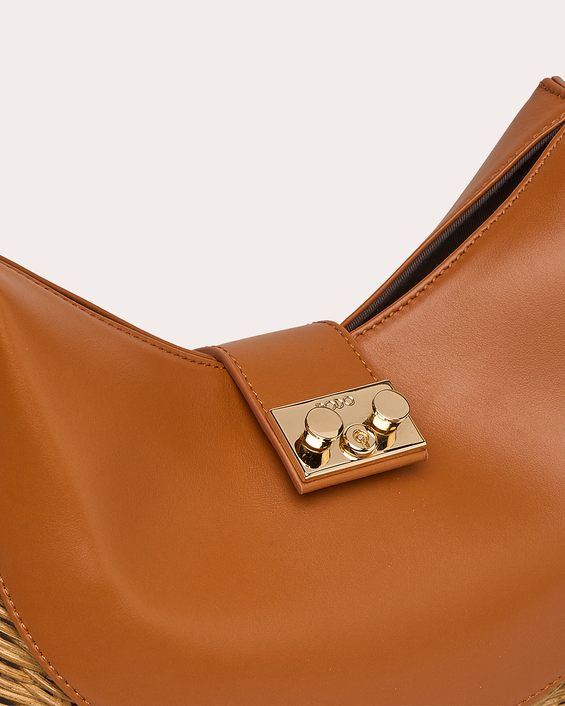 Laurelle Willow Leather & Wicker Shoulder Bag