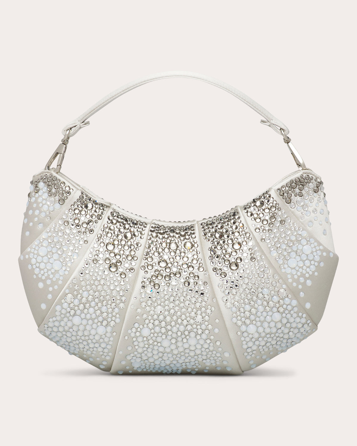 Croissant Satin Crystal Handbag