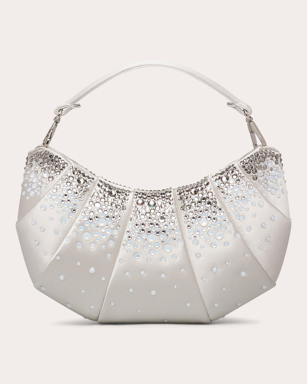 Croissant Satin Crystal Handbag