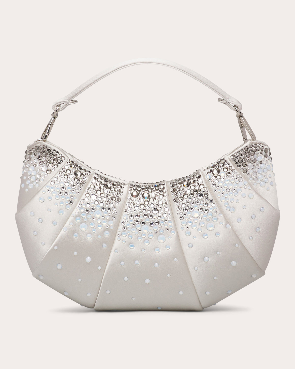 Croissant Satin Crystal Handbag