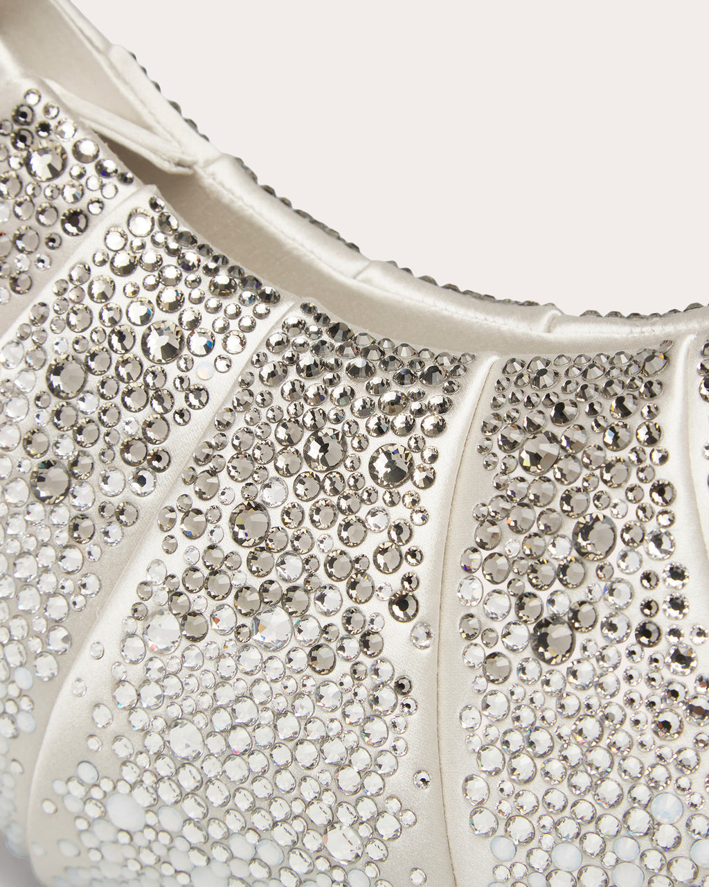 Croissant Satin Crystal Handbag