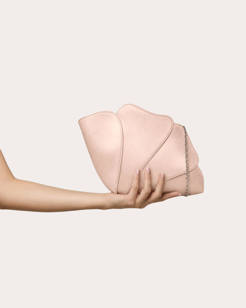 Petal Satin Clutch