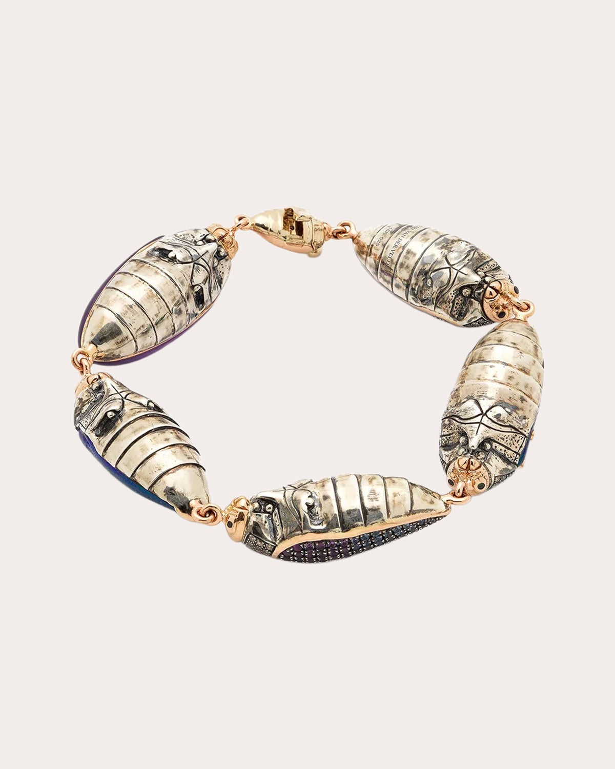 Big Scarab Wing Pavé Bracelet