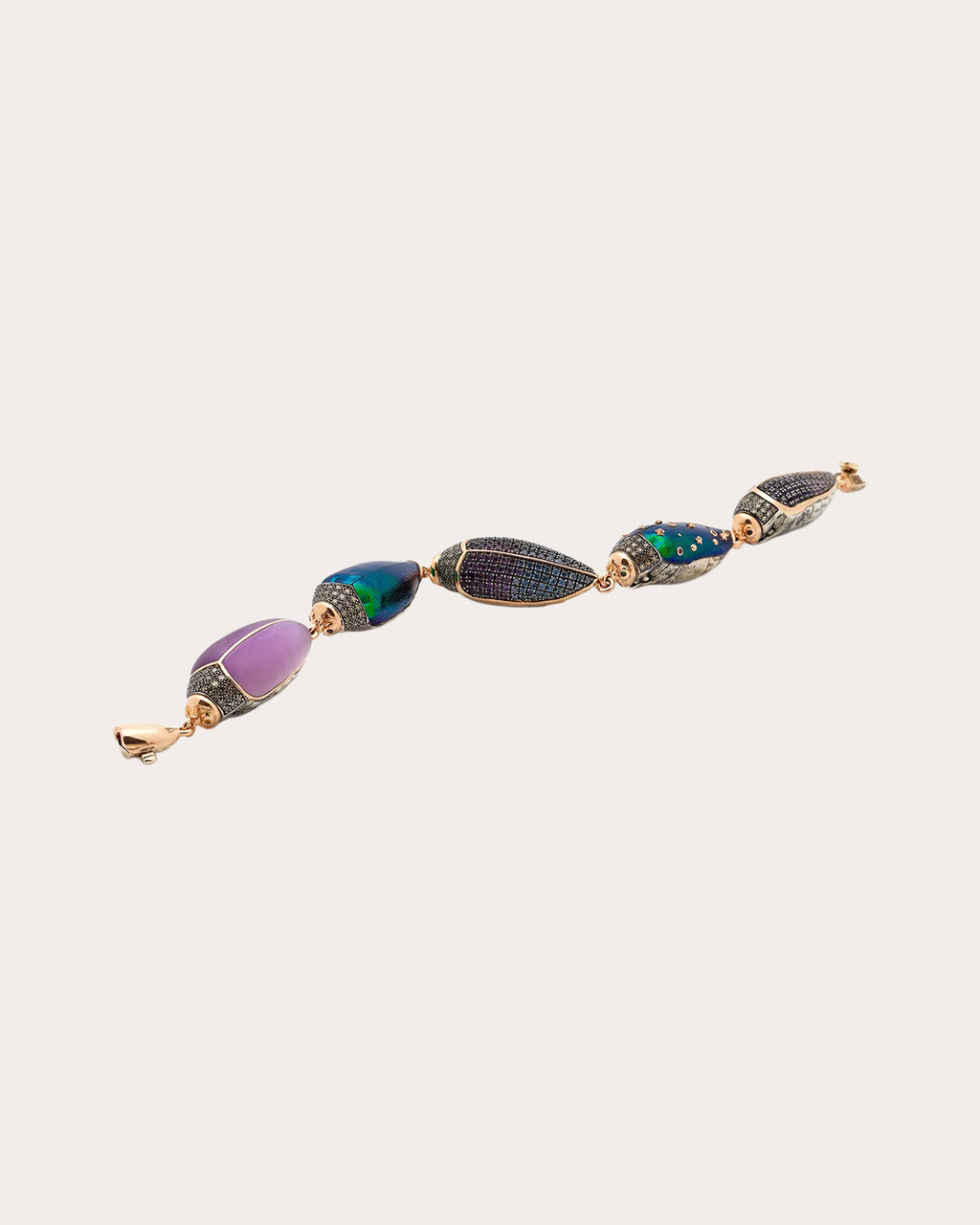 Big Scarab Wing Pavé Bracelet