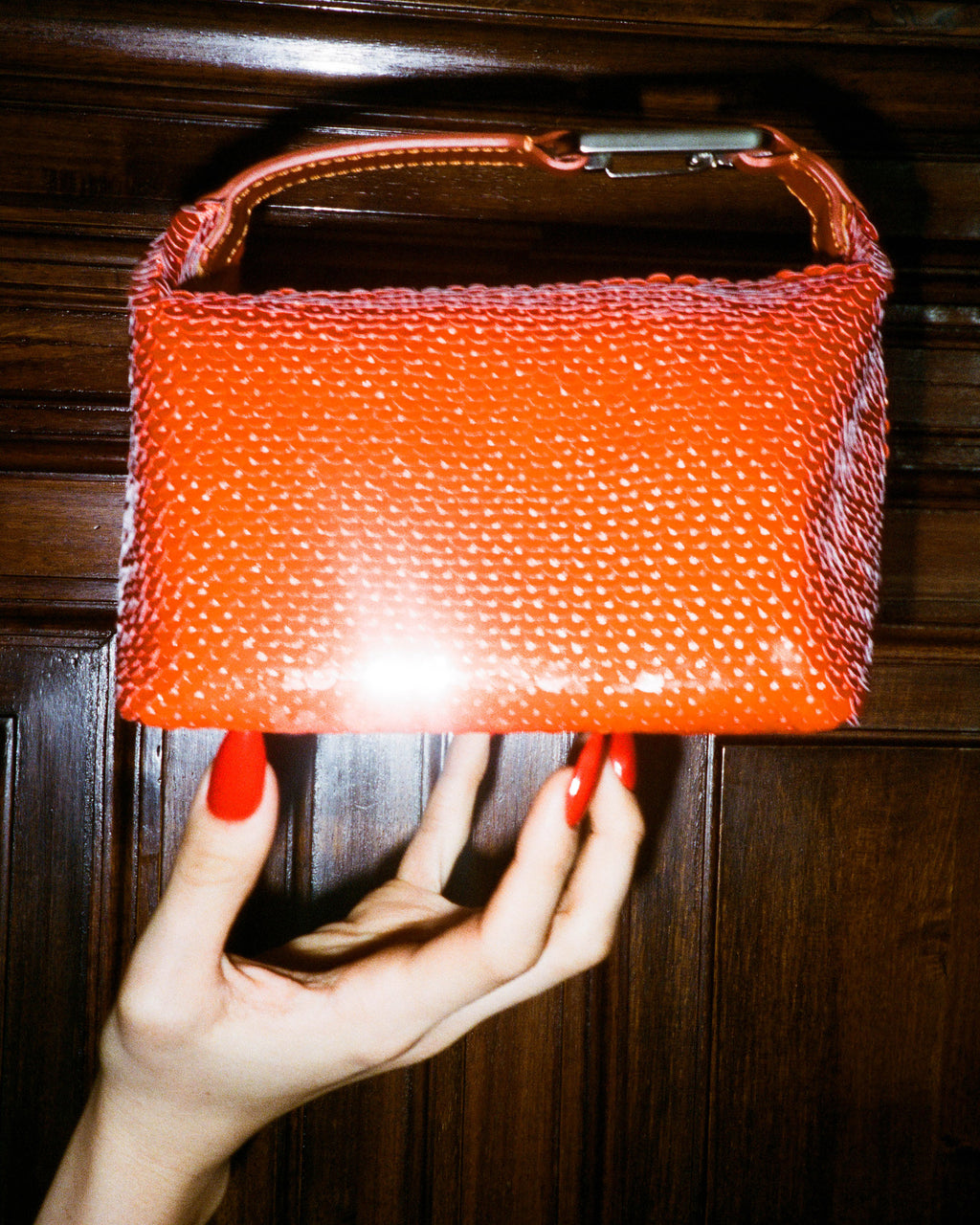 Moon Paillette-Embellished Shoulder Bag