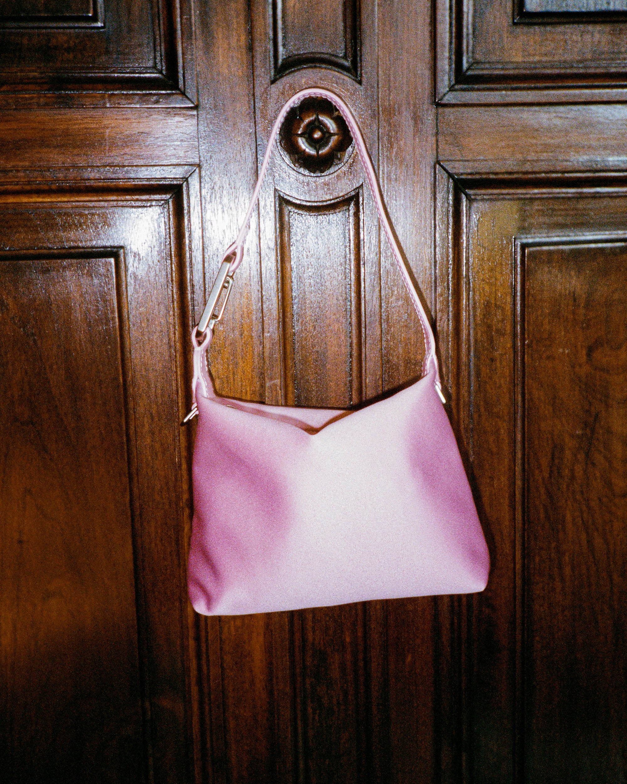 Slim Moon Satin Shoulder Bag