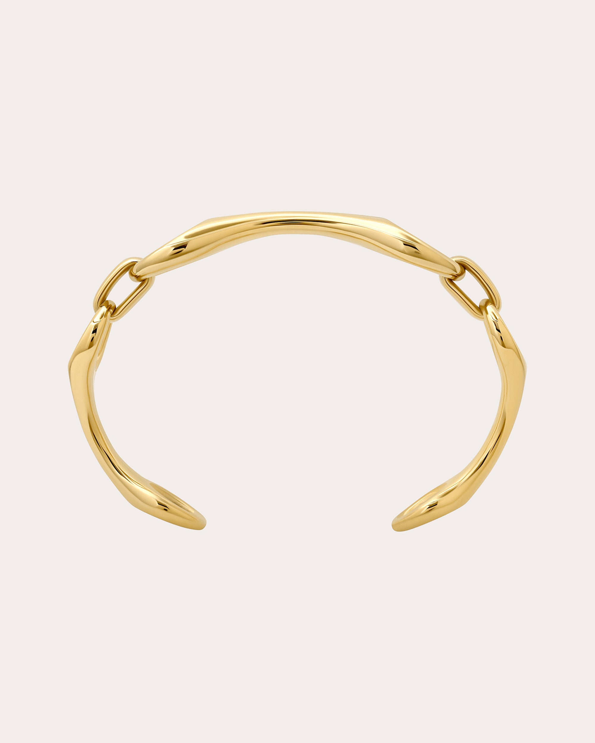 Triple Link Double Beam Cuff Bracelet