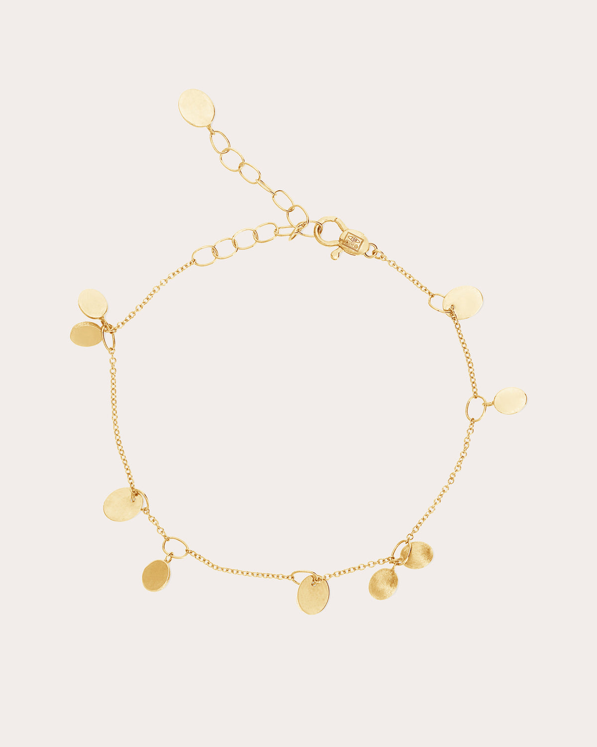 18k Gold Sway Irregular Station Bracelet