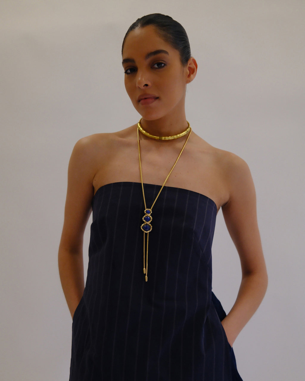 Lapis Lazuli Merriam Bolo Necklace