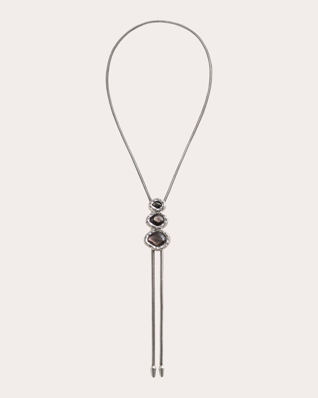 Gray Pearl Merriam Bolo Necklace