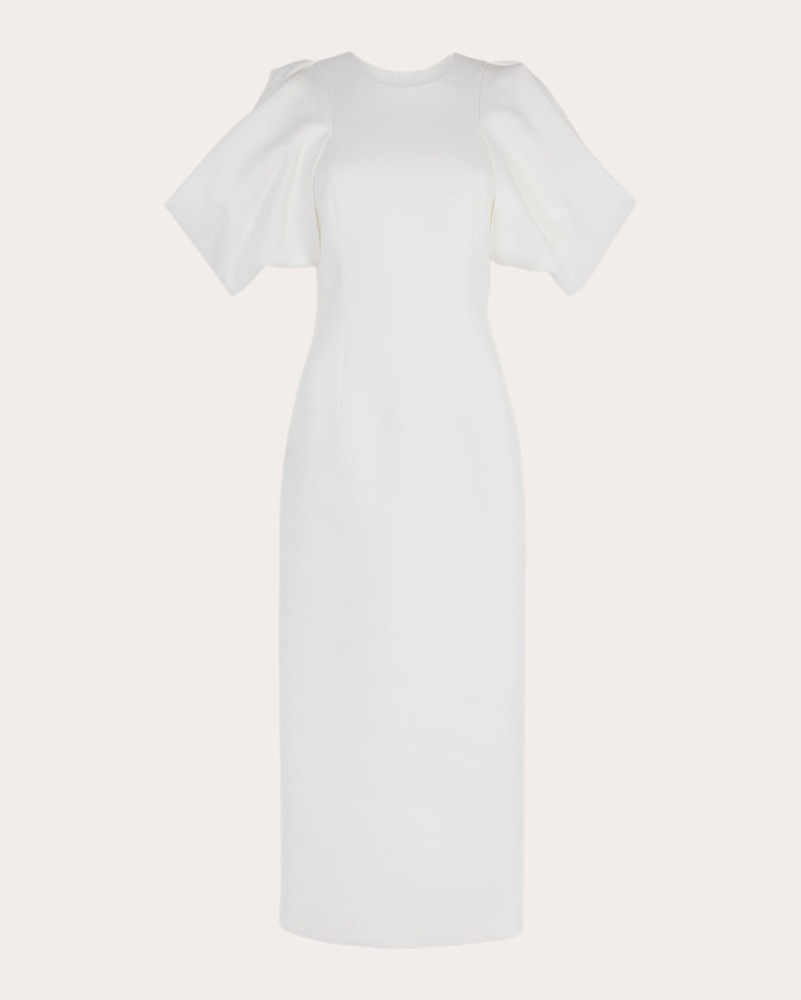 Calita Crepe Puff-Sleeve Midi Dress