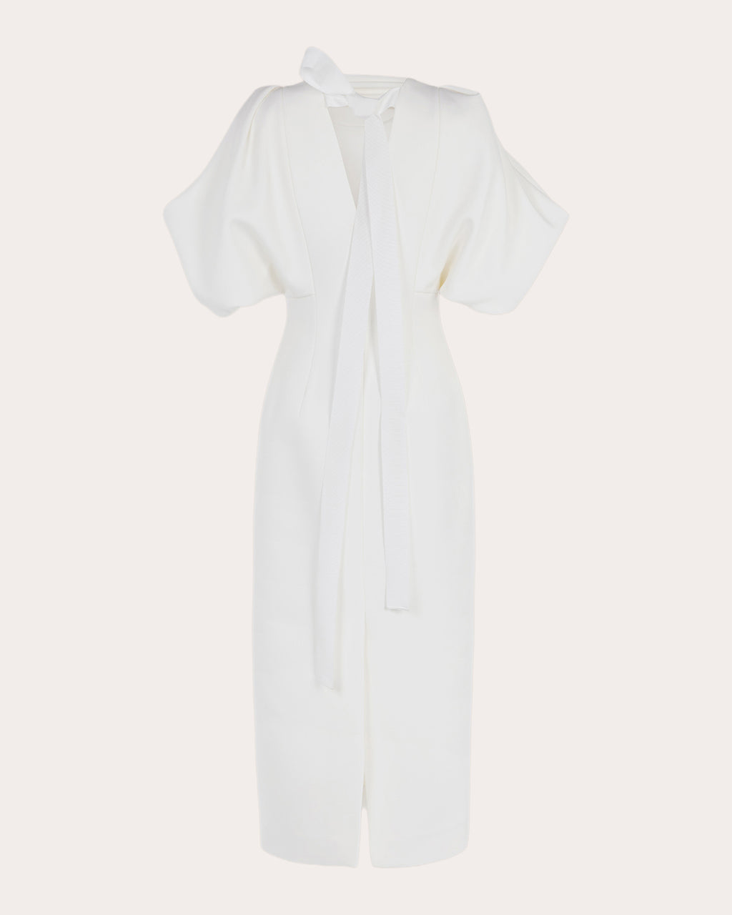 Calita Crepe Puff-Sleeve Midi Dress