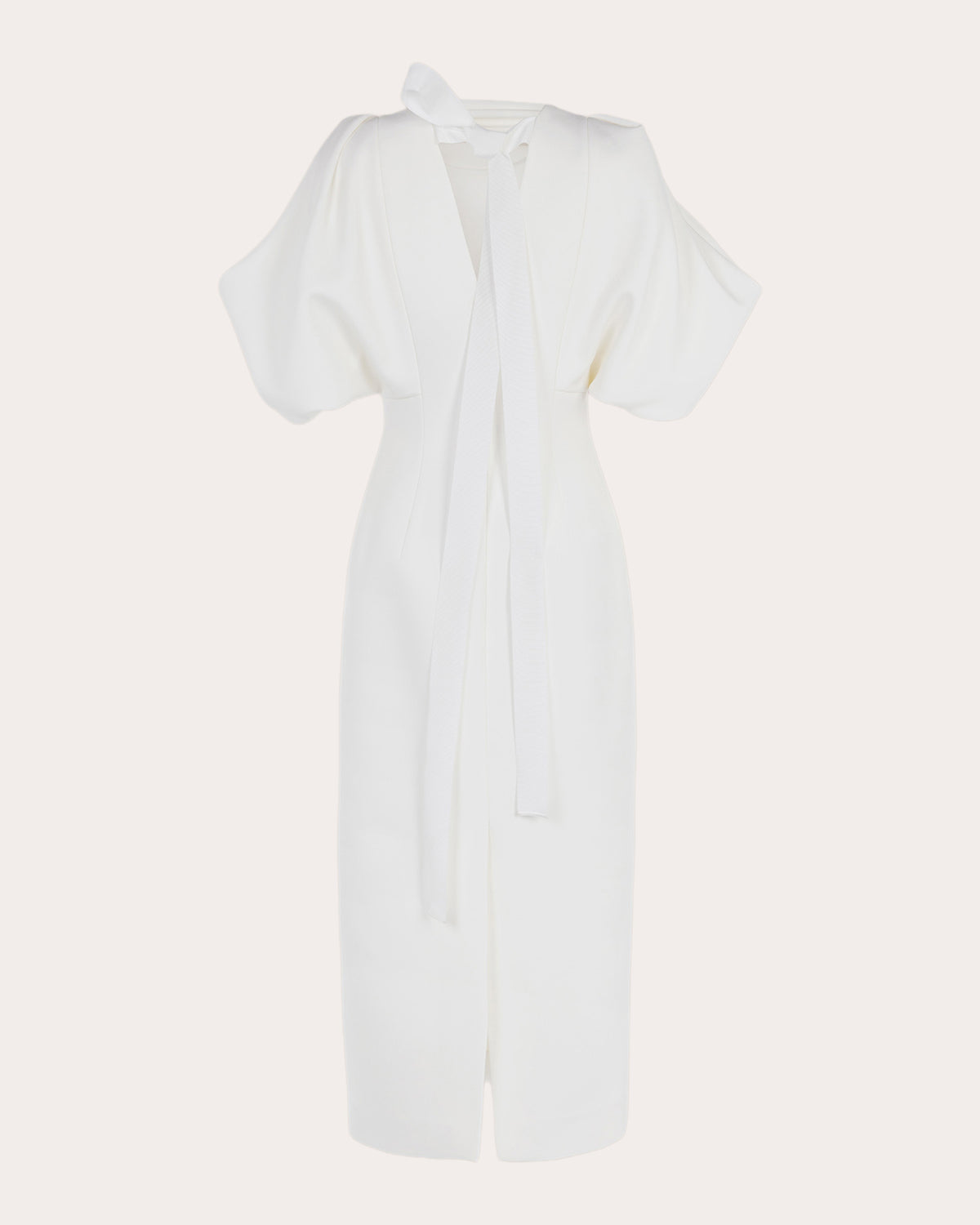Calita Crepe Puff-Sleeve Midi Dress