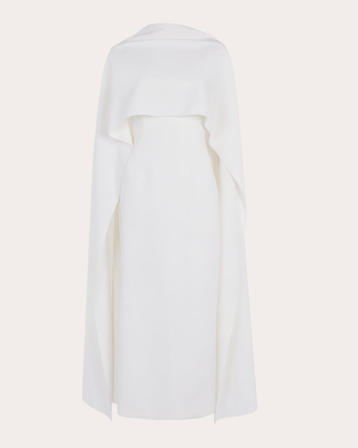 Elina Crepe Cape Midi Dress